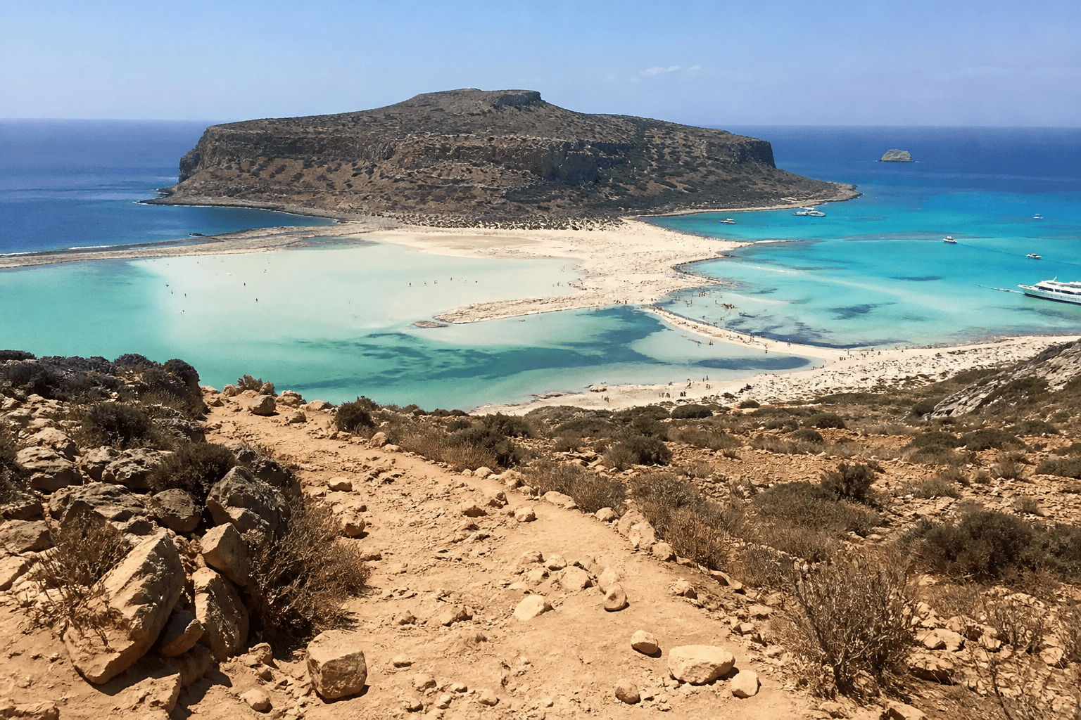 Balos Lagoon on Crete — casual tourist phone photo
