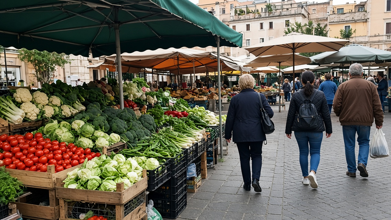 Mercato di Testaccio Рынок Тестаччо в Риме — фото туриста на телефон