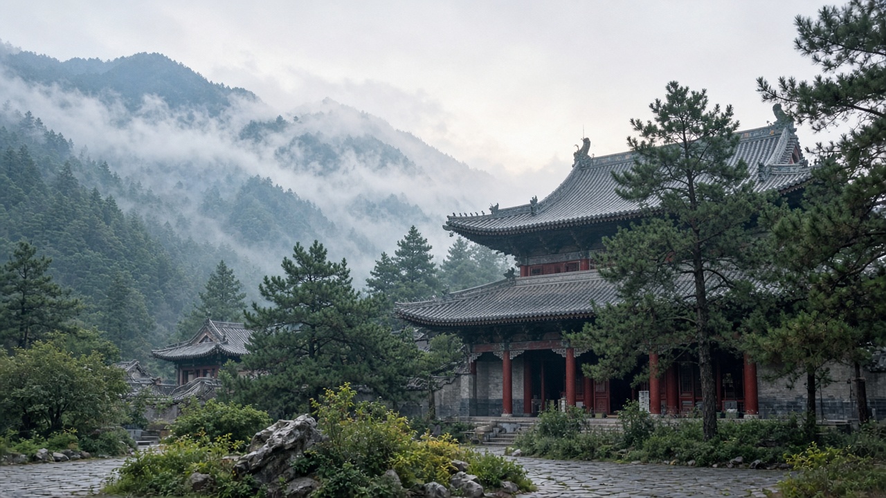Shaolin Temple roofs at Songshan, phone photo
