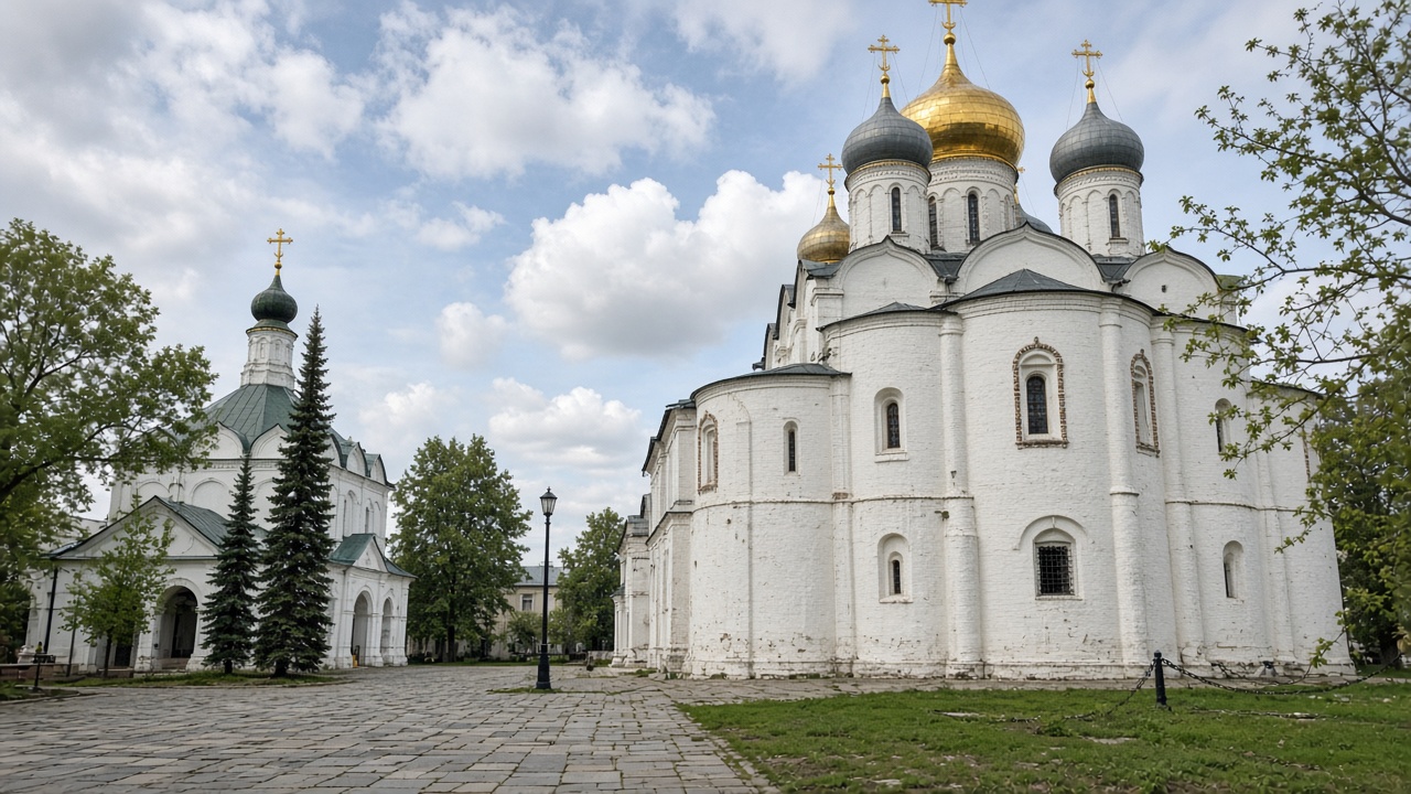 Spaso-Preobrazhensky Monastery Yaroslavl Spaso-Preobrazhensky Monastery in Yaroslavl — casual phone photo of walls and belfry