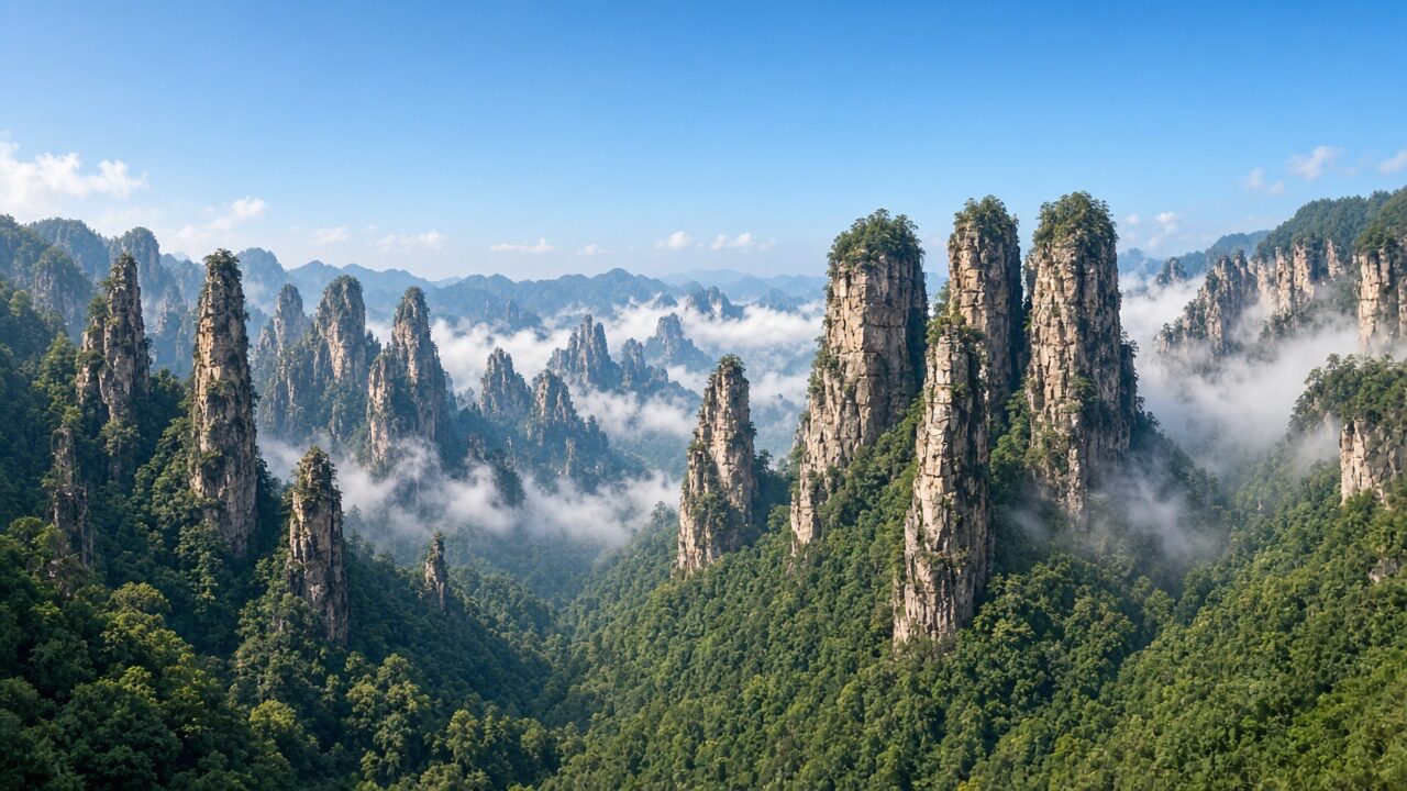 Zhangjiajie Avatar mountains: park route, tickets and logistics