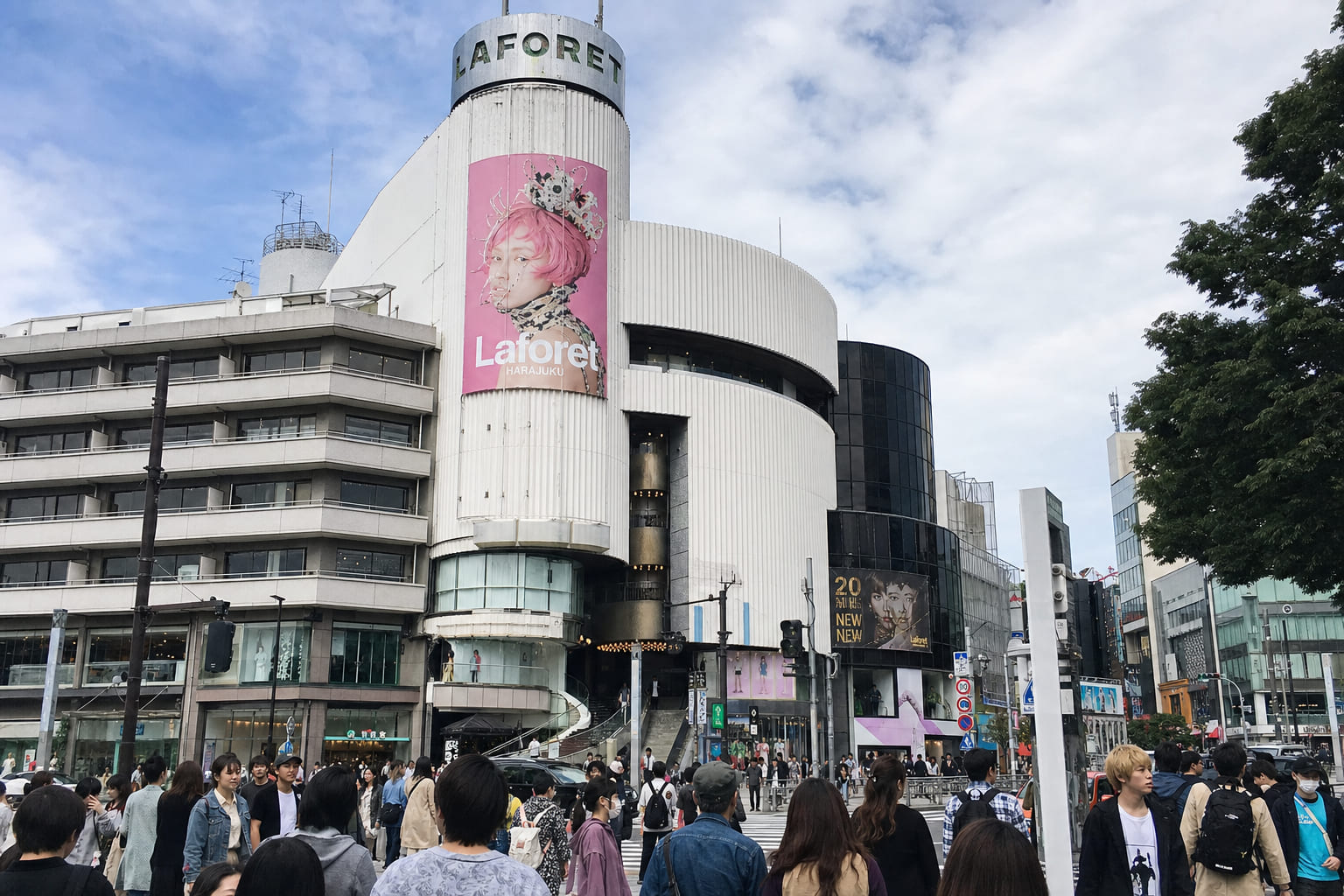 Laforet Harajuku department store exterior near Harajuku station Tokyo